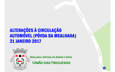 Alterações à circulação automóvel na Póvoa da Mealhada